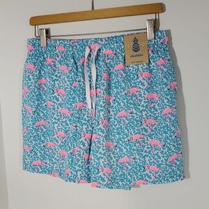 Chubbies The Domingos Are For Flamingos 5.5" Classic Swim Trunks M NWT